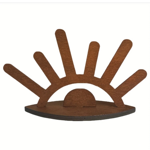 Evil Eye Boho/Bohemian Wood/Wooden Jewelry Display Stand/Ring Holder Organizer - Picture 11 of 14